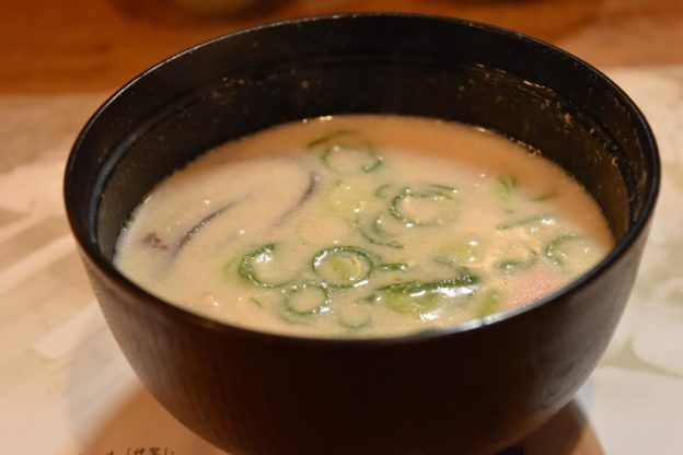 酒粕のお味噌汁がとてもおいしい