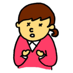 困惑した表情の事務員さん