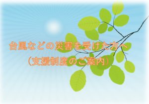 災害時の支援制度について