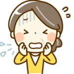 戸惑っているお母さんです