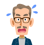 相談者のメガネをかけた中年男性 